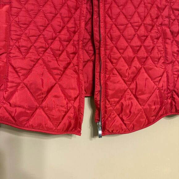 Talbots Women's Red Quilted Full Zip Puffer Vest with Pockets Extra Large XL - Picture 8 of 11